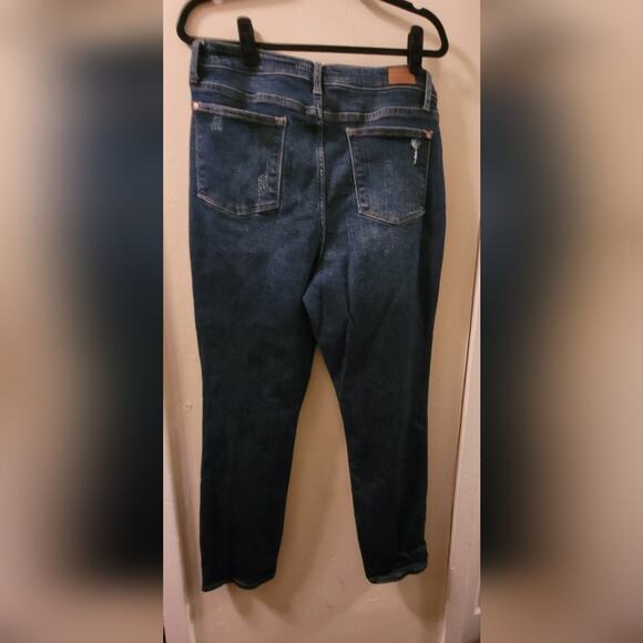 Judy Blue Womens Boyfriend Fit Distressed Denim Blue Jeans Size 32 - Picture 5 of 12